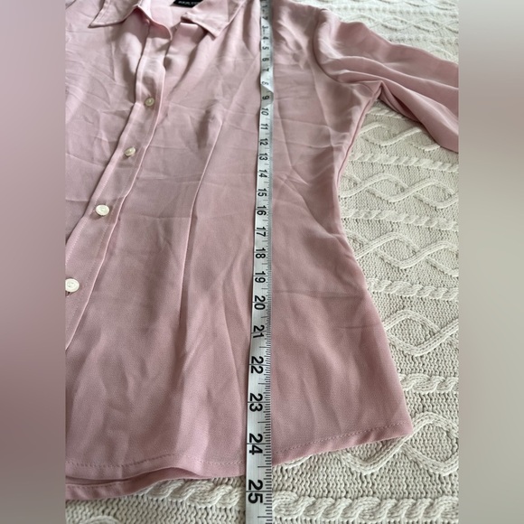 New York & Company Pale Pink Polyester Blouse women’s size medium - Picture 9 of 12